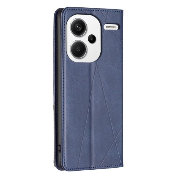 Xiaomi Redmi Note 13 Pro Plus 5G Θήκη Βιβλίο Μπλε Magnetic Buckle Rhombus Texture Phone Case Blue