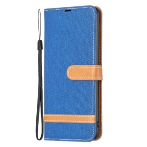 Xiaomi Redmi Note 13 Pro 5G / Poco X6 5G Θήκη Βιβλίο Γαλάζιο Color Block Denim Texture Phone Case Royal Blue