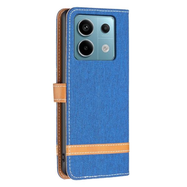 Xiaomi Redmi Note 13 Pro 5G / Poco X6 5G Θήκη Βιβλίο Γαλάζιο Color Block Denim Texture Phone Case Royal Blue