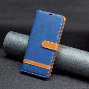 Xiaomi Redmi Note 13 Pro 5G / Poco X6 5G Θήκη Βιβλίο Γαλάζιο Color Block Denim Texture Phone Case Royal Blue