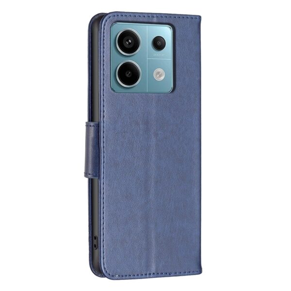 Xiaomi Redmi Note 13 Pro 5G / Poco X6 5G Θήκη Βιβλίο Μπλε Embossing Two Butterflies Pattern Phone Case Blue
