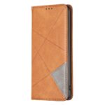 Xiaomi Redmi Note 13 Pro 5G / Poco X6 5G Θήκη Βιβλίο Ανοιχτό Καφέ Magnetic Buckle Rhombus Texture Phone Case Light Brown
