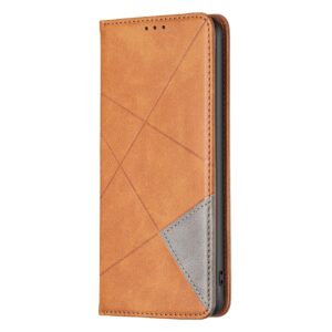 Xiaomi Redmi Note 13 Pro 5G / Poco X6 5G Θήκη Βιβλίο Ανοιχτό Καφέ Magnetic Buckle Rhombus Texture Phone Case Light Brown