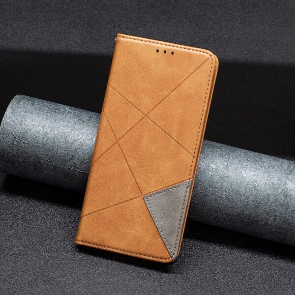Xiaomi Redmi Note 13 Pro 5G / Poco X6 5G Θήκη Βιβλίο Ανοιχτό Καφέ Magnetic Buckle Rhombus Texture Phone Case Light Brown