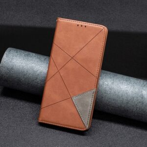 Xiaomi Redmi Note 13 Pro Plus 5G Θήκη Βιβλίο Καφέ Magnetic Buckle Rhombus Texture Phone Case Brown