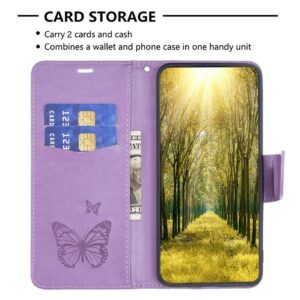 Xiaomi Redmi Note 13 Pro Plus 5G Θήκη Βιβλίο Μωβ Two Butterflies Embossing Phone Case Purple