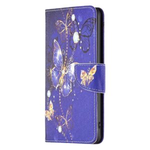 Xiaomi Redmi Note 13 Pro Plus 5G Θήκη Βιβλίο Colored Drawing Pattern Phone Case Purple Butterfly