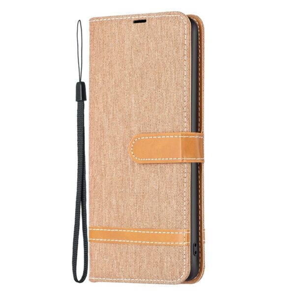 Xiaomi Redmi Note 13 Pro 5G / Poco X6 5G Θήκη Βιβλίο Καφέ Color Block Denim Texture Phone Case Brown Xiaomi Redmi Note 13 Pro 5G / Poco X6 5G Θήκη Βιβλίο Καφέ Color Block Denim Texture Phone Case Brown