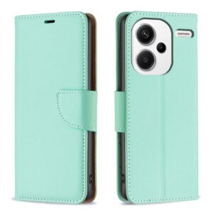 Xiaomi Redmi Note 13 Pro Plus 5G Θήκη Βιβλίο Πράσινο Litchi Texture Pure Color Phone Case Green