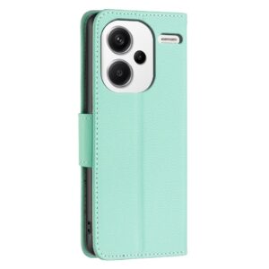 Xiaomi Redmi Note 13 Pro Plus 5G Θήκη Βιβλίο Πράσινο Litchi Texture Pure Color Phone Case Green