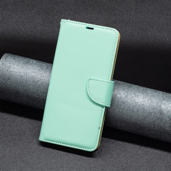 Xiaomi Redmi Note 13 Pro Plus 5G Θήκη Βιβλίο Πράσινο Litchi Texture Pure Color Phone Case Green