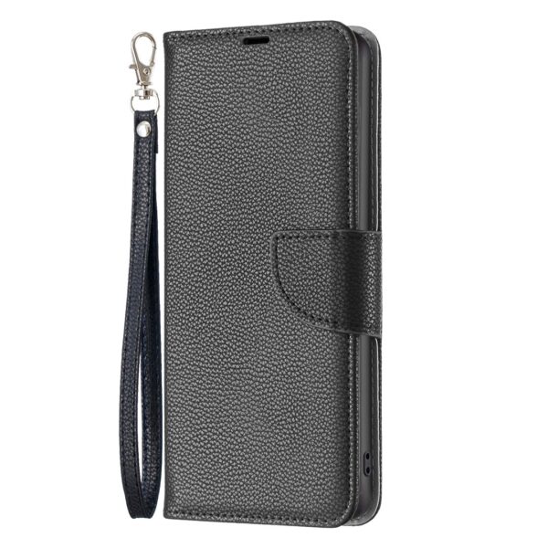 Xiaomi Redmi Note 13 Pro Plus 5G Θήκη Βιβλίο Μαύρο Litchi Texture Pure Color Phone Case Black