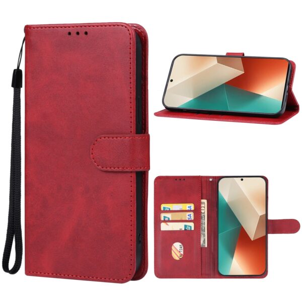 Xiaomi Redmi Note 13 5G Θήκη Βιβλίο Κόκκινο Phone Case Red