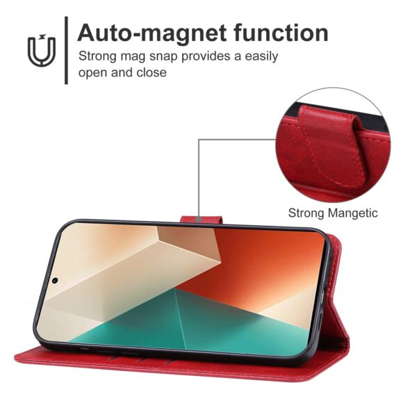 Xiaomi Redmi Note 13 5G Θήκη Βιβλίο Κόκκινο Phone Case Red