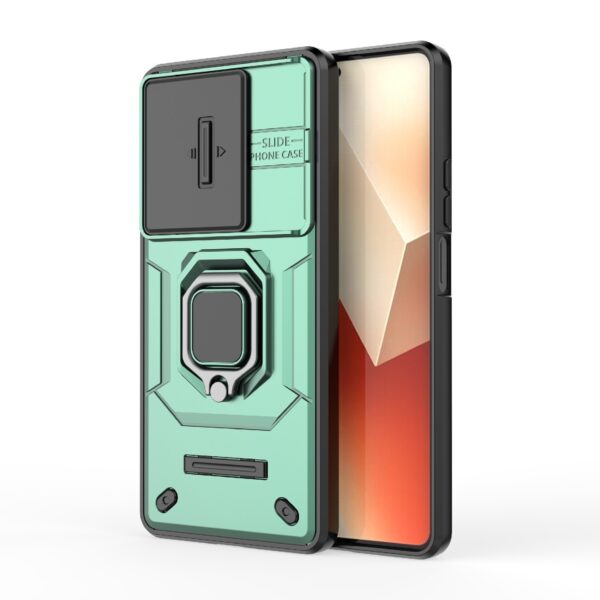 Xiaomi Redmi Note 13 5G Θήκη Πράσινο Με Σταντ Sliding Camshield TPU + PC Shockproof Phone Case with Holder Green Xiaomi Redmi Note 13 5G Θήκη Πράσινο Με Σταντ Sliding Camshield TPU + PC Shockproof Phone Case with Holder Green