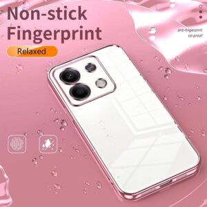 Xiaomi Redmi Note 13 5G Θήκη Διάφανη Ροζ Transparent Plating Fine Hole Phone Case Pink