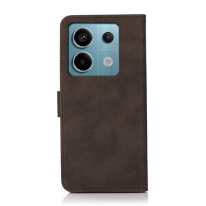 Xiaomi Redmi Note 13 Pro 5G / Poco X6 5G Θήκη Βιβλίο Καφέ KHAZNEH Retro Texture Flip Phone Case Brown