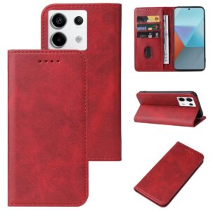 Xiaomi Redmi Note 13 Pro 5G / Poco X6 5G Θήκη Βιβλίο Κόκκινο Magnetic Closure Phone Case Red