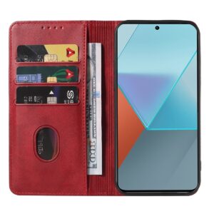 Xiaomi Redmi Note 13 Pro 5G / Poco X6 5G Θήκη Βιβλίο Κόκκινο Magnetic Closure Phone Case Red