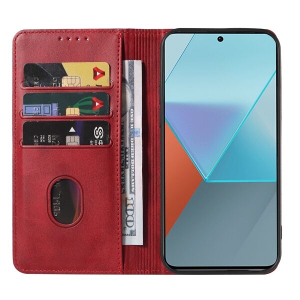 Xiaomi Redmi Note 13 Pro 5G / Poco X6 5G Θήκη Βιβλίο Κόκκινο Magnetic Closure Phone Case Red