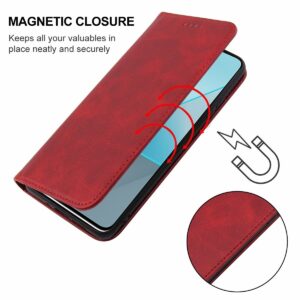 Xiaomi Redmi Note 13 Pro 5G / Poco X6 5G Θήκη Βιβλίο Κόκκινο Magnetic Closure Phone Case Red