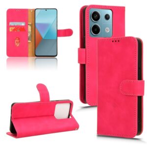 Xiaomi Redmi Note 13 Pro 5G / Poco X6 5G Θήκη Βιβλίο Φούξια Skin Feel Magnetic Flip Phone Case Fuchsia