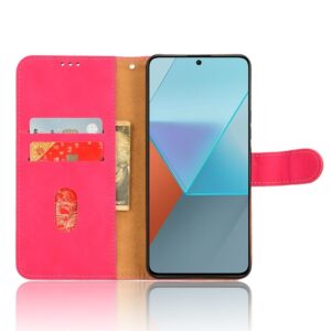 Xiaomi Redmi Note 13 Pro 5G / Poco X6 5G Θήκη Βιβλίο Φούξια Skin Feel Magnetic Flip Phone Case Fuchsia