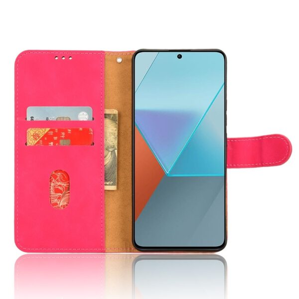 Xiaomi Redmi Note 13 Pro 5G / Poco X6 5G Θήκη Βιβλίο Φούξια Skin Feel Magnetic Flip Phone Case Fuchsia
