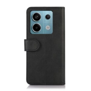 Xiaomi Redmi Note 13 Pro 5G / Poco X6 5G Θήκη Βιβλίο Μαύρο Cow Texture Phone Case Black