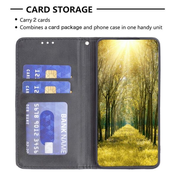 Xiaomi Redmi Note 13 Pro 5G / Poco X6 5G Θήκη Βιβλίο Μαύρο Magnetic Buckle Rhombus Texture Phone Case Black