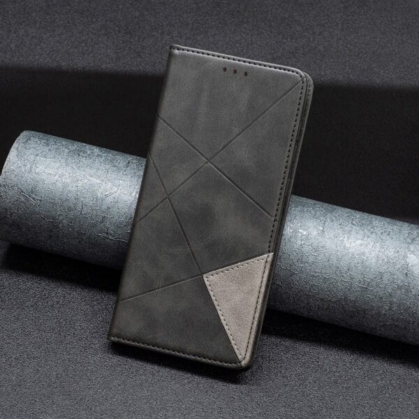 Xiaomi Redmi Note 13 Pro 5G / Poco X6 5G Θήκη Βιβλίο Μαύρο Magnetic Buckle Rhombus Texture Phone Case Black