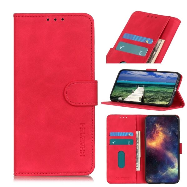 Xiaomi Poco X6 Pro 5G Θήκη Βιβλίο Κόκκινο KHAZNEH Retro Texture Flip Phone Case Red