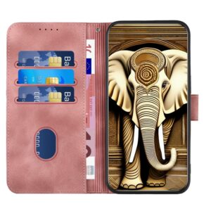 Xiaomi Redmi Note 13 Pro Plus 5G Θήκη Βιβλίο Ροζ YX0060 Elephant Head Embossed Case with Lanyard Pink