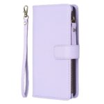 Xiaomi Redmi Note 13 Pro Plus 5G Θήκη Βιβλίο Μωβ Card Slots Zipper Wallet Flip Phone Case Purple