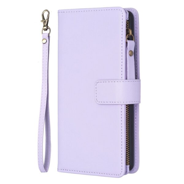 Xiaomi Redmi Note 13 Pro Plus 5G Θήκη Βιβλίο Μωβ Card Slots Zipper Wallet Flip Phone Case Purple