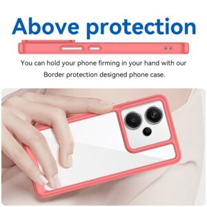 Xiaomi Redmi Note 13 Pro Plus 5G Θήκη Διάφανη - Κόκκινη Colorful Series Acrylic + TPU Phone Case Red