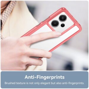 Xiaomi Redmi Note 13 Pro Plus 5G Θήκη Διάφανη - Κόκκινη Colorful Series Acrylic + TPU Phone Case Red