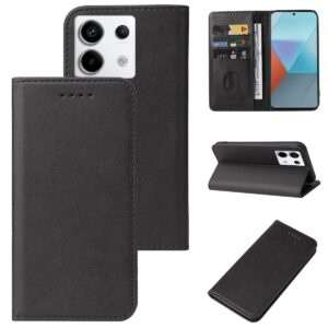 Xiaomi Redmi Note 13 Pro 5G / Poco X6 5G Θήκη Βιβλίο Μαύρο Magnetic Closure Phone Case Black