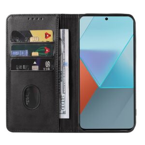 Xiaomi Redmi Note 13 Pro 5G / Poco X6 5G Θήκη Βιβλίο Μαύρο Magnetic Closure Phone Case Black