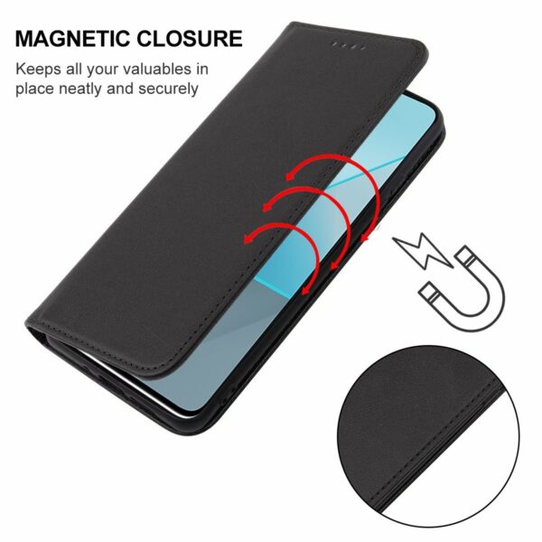 Xiaomi Redmi Note 13 Pro 5G / Poco X6 5G Θήκη Βιβλίο Μαύρο Magnetic Closure Phone Case Black