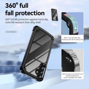 Samsung Galaxy A25 5G / A24 5G/4G Θήκη Διάφανη - Μαύρη TPU + PC Lens Protection Phone Case Black