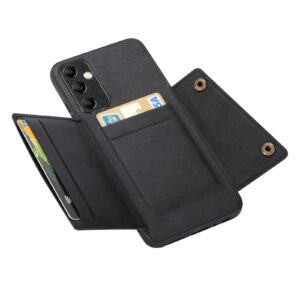 Samsung Galaxy A25 5G Θήκη Μαύρη Double Buckle Card Slots Magnetic Phone Case Black