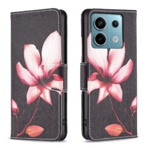 Xiaomi Redmi Note 13 Pro 5G / Poco X6 5G Θήκη Βιβλίο Colored Drawing Pattern Phone Case Lotus