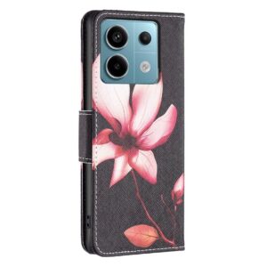 Xiaomi Redmi Note 13 Pro 5G / Poco X6 5G Θήκη Βιβλίο Colored Drawing Pattern Phone Case Lotus