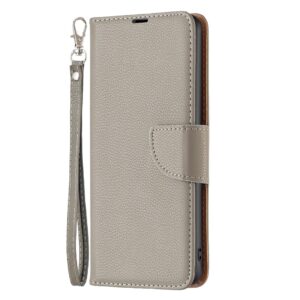 Xiaomi Redmi Note 13 Pro 5G / Poco X6 5G Θήκη Βιβλίο Γκρι Litchi Texture Pure Color Phone Case Grey