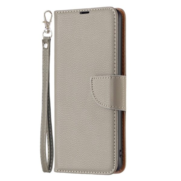 Xiaomi Redmi Note 13 Pro 5G / Poco X6 5G Θήκη Βιβλίο Γκρι Litchi Texture Pure Color Phone Case Grey
