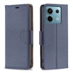 Xiaomi Redmi Note 13 Pro 5G / Poco X6 5G Θήκη Βιβλίο Μπλε Litchi Texture Pure Color Phone Case Blue