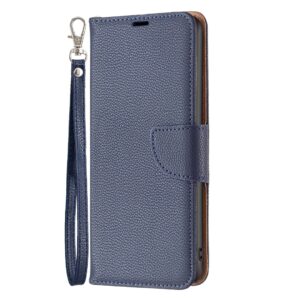 Xiaomi Redmi Note 13 Pro 5G / Poco X6 5G Θήκη Βιβλίο Μπλε Litchi Texture Pure Color Phone Case Blue