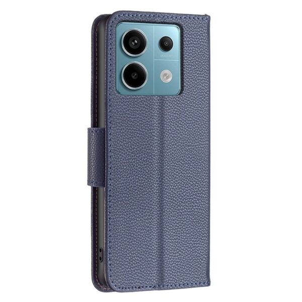Xiaomi Redmi Note 13 Pro 5G / Poco X6 5G Θήκη Βιβλίο Μπλε Litchi Texture Pure Color Phone Case Blue