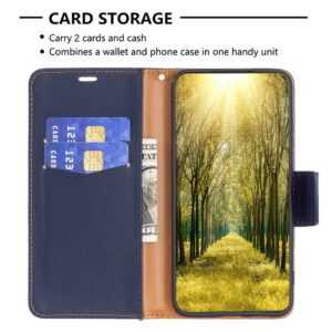 Xiaomi Redmi Note 13 Pro 5G / Poco X6 5G Θήκη Βιβλίο Μπλε Litchi Texture Pure Color Phone Case Blue